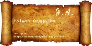 Holman Angyalka névjegykártya